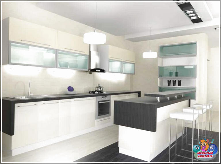 petit Petite cuisine moderne noir blanc