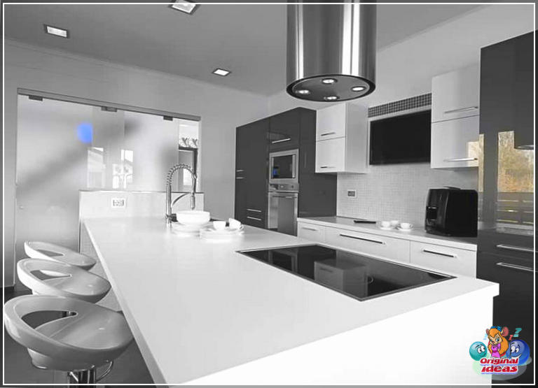 cuisine moderne Cuisine moderne et élégante avec un design noir et blanc