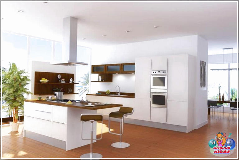 cuisine moderne Cuisine moderne blanche avec îlot de restauration