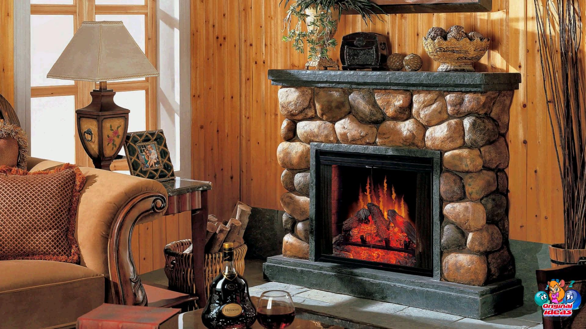 Beautiful natural stone fireplaces