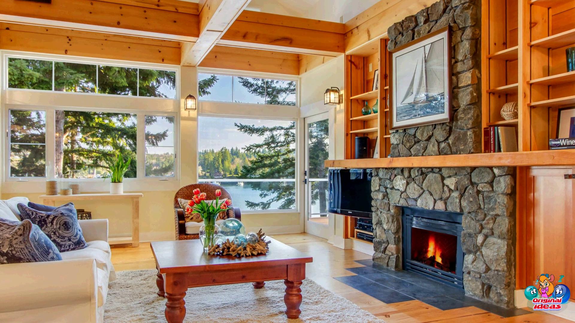 Beautiful natural stone fireplaces 12