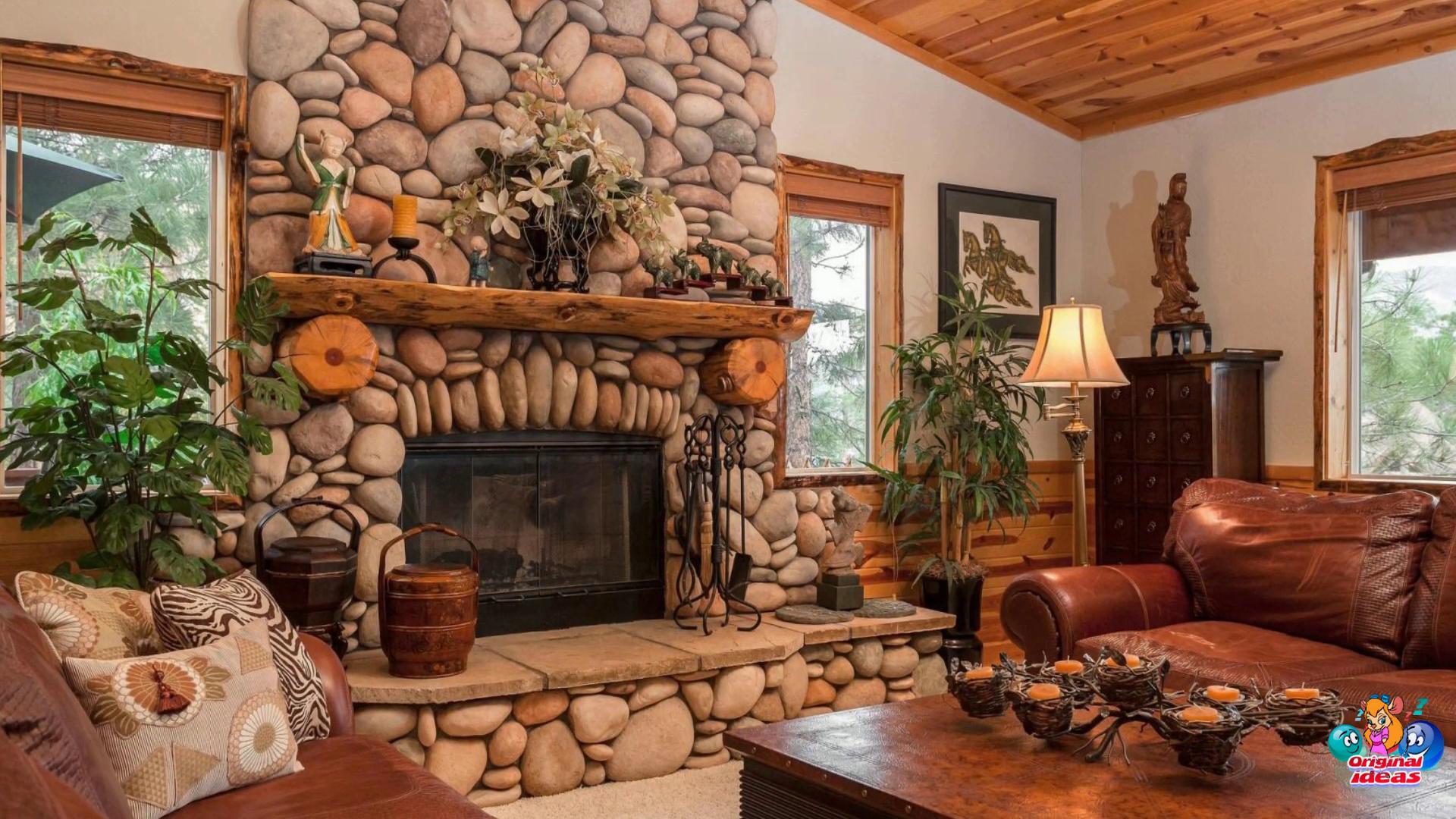 Beautiful natural stone fireplaces 5