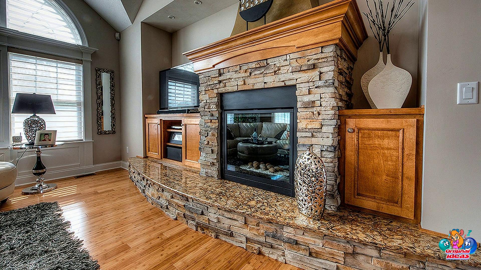 Beautiful natural stone fireplaces 6