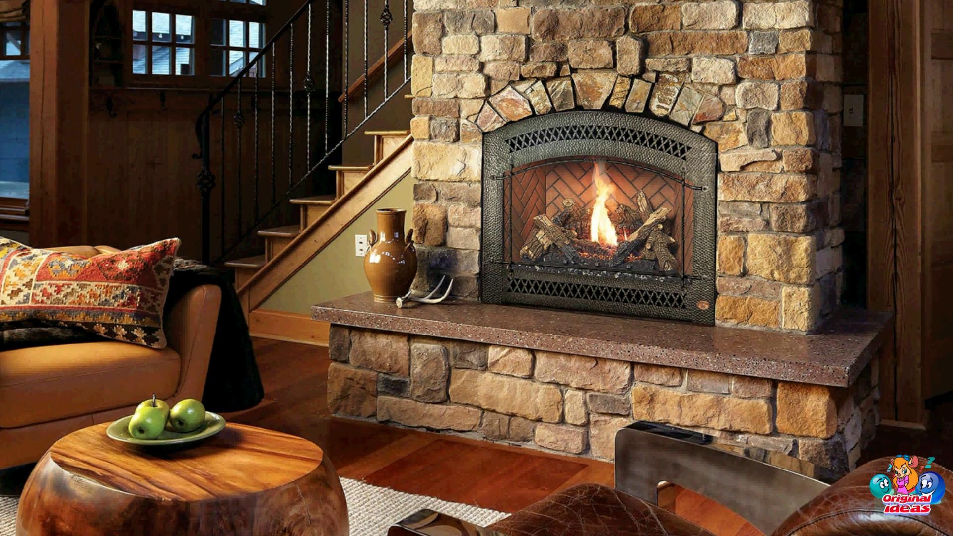 Beautiful natural stone fireplaces