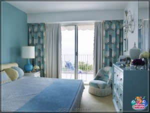 Бірузовая спальня - 130 фотаздымкаў інтэр'ераў у прыгожым дызайне