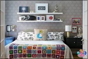 Паліцы ў спальні - 120 фотаздымкаў сучасных спальняў з прыгожымі паліцамі