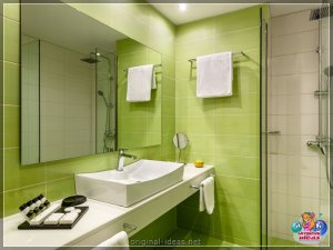 Ванная пакой у зялёным колеры - 85 фотаздымкаў лепшых камбінацый у інтэр'еры