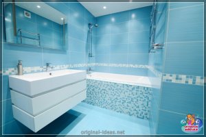 Ванная ў сінім колеры - 85 фотаздымкаў лепшага дызайну ў новым інтэр'еры