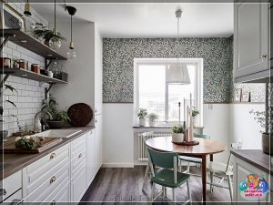 Дызайн інтэр'еру кухонных шпалер: фота, практычны выбар выбару, сучасныя ідэі дызайну і новыя прадме...