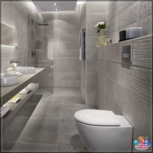 Ванная пакой у шэрым - 75 фотаздымкаў лепшых ідэй камбінацыі ў інтэр'еры