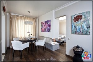 Адна -у пакоі кватэра 40 кВ. м. - 85 фотаздымкаў лепшых ідэй інтэр'еру